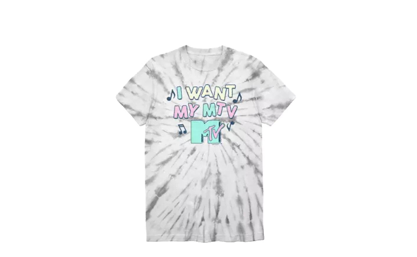 MTV “I Want My MTV” Tie-Dye Graphic T-Shirt Cabana by Crown & Ivy Size L NWT