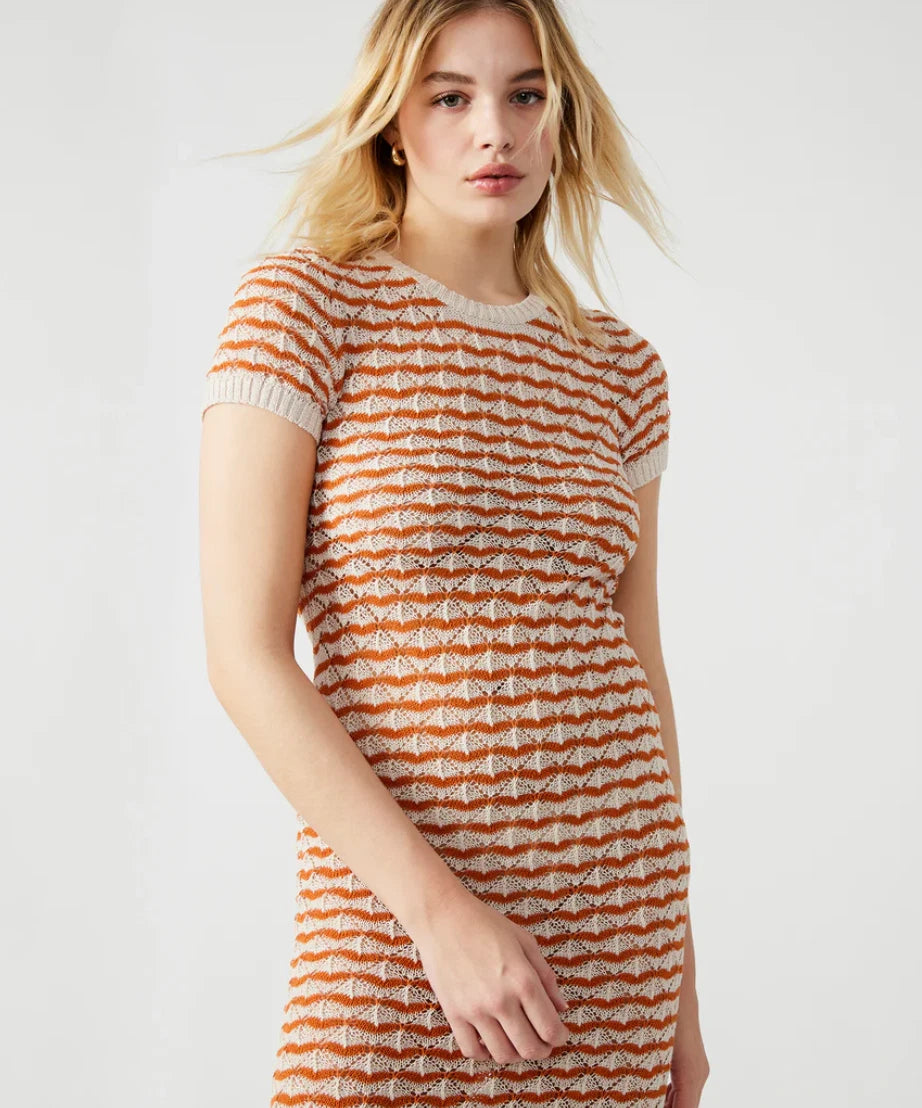 Steve Madden Theresa Sweater Dress Multi Size Large NWT $99 Cozy Knit Midi Boho